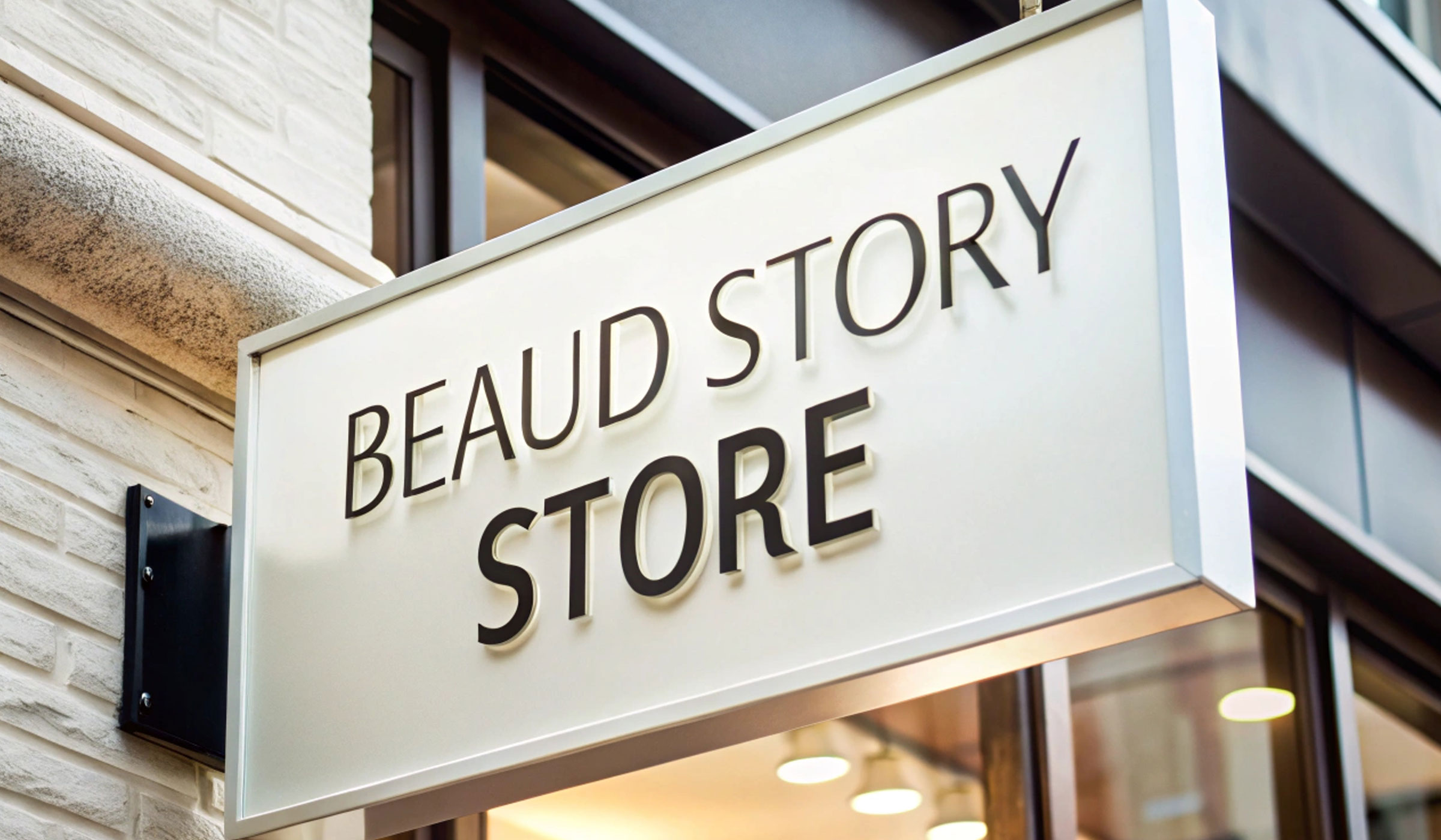 Shop front sign example